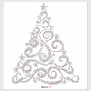 Light Rose Gold Faux Glitter   Christmas Tree