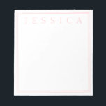 Light Rose Pink | Your Name Notepad<br><div class="desc">Light rose pink with your name.</div>