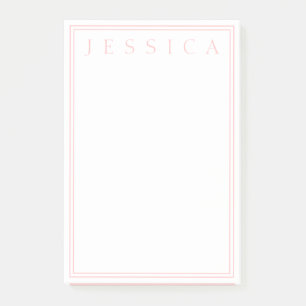 Light Rose Pink   Your Name Post-it Notes