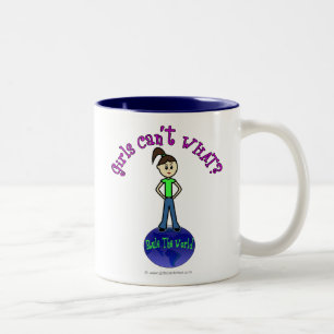 Light Rule The World Girl Two-Tone Coffee Mug