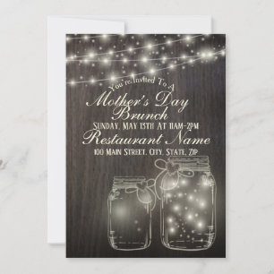 Light Rustic Mother’s Day Brunch Invitation