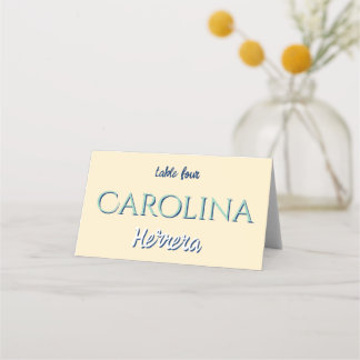 Light Sage Cream Stripe Minimalist Guest Name Place Card