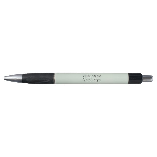 Light Sage Green Garden Lovers Chic Personalized Pen (Front)