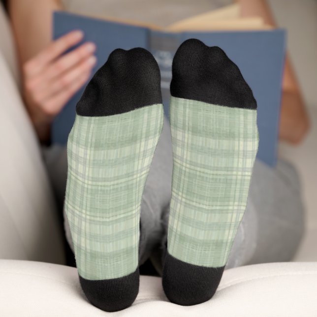 Light sage green plaid socks (Bottom)