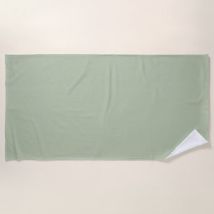 Light Sage Green Solid Colour Beach Towel