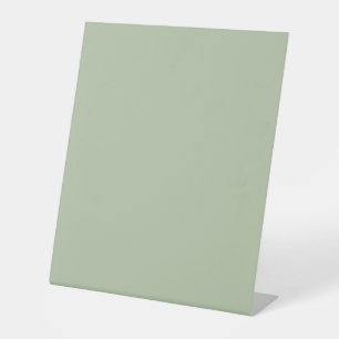 Light Sage Green Solid Colour Pedestal Sign