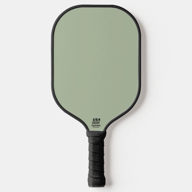 Light Sage Green Solid Colour Pickleball Paddle (Front)