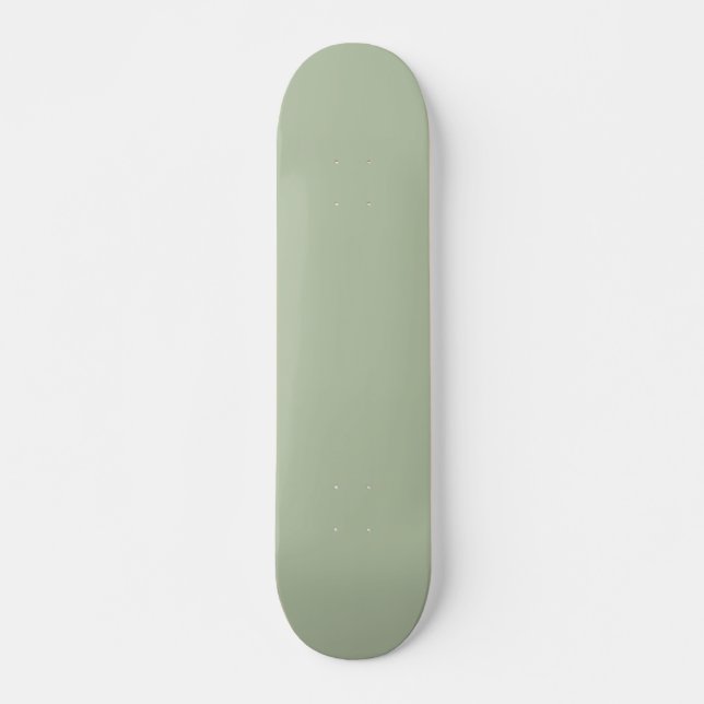 Light Sage Green Solid Colour Skateboard (Front)