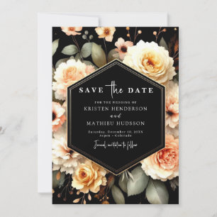Light Sage Modern Peach Wedding Save The Date