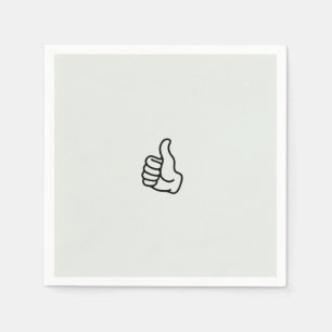 Light Sage Thumbs Up Cocktail  Napkin