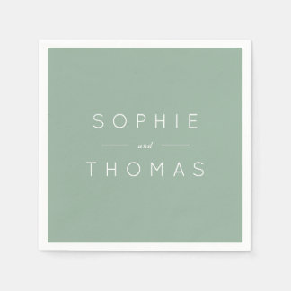 Light Sage Wedding Napkin