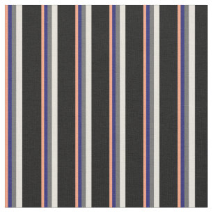 Light Salmon, Midnight Blue, Grey, Beige & Black Fabric