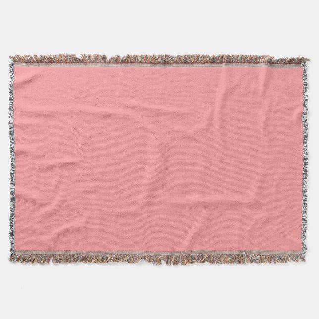 Light Salmon Pink Premium Coloured Throw Blanket (Front)