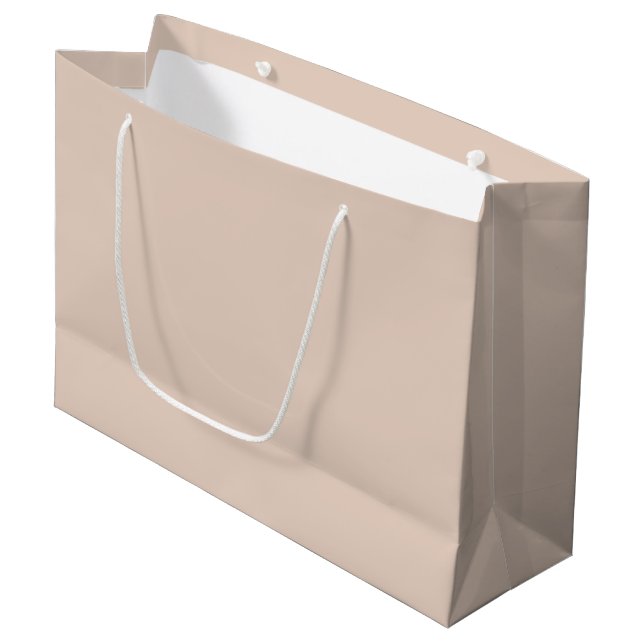 Light Sandy Beige Large Gift Bag (Front Angled)