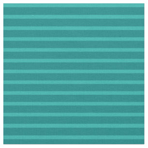 Light Sea Green and Teal Coloured Striped Pattern Fabric
