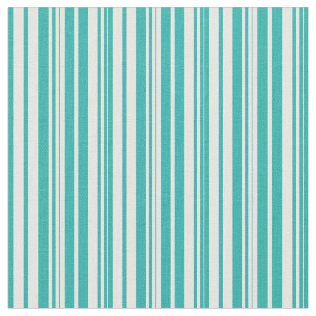 Light Sea Green and White Pattern Fabric (Close Up)