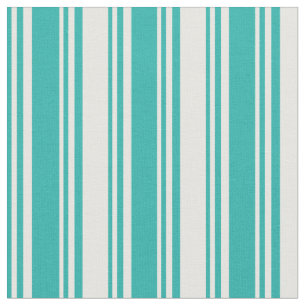 Light Sea Green & White Coloured Pattern Fabric