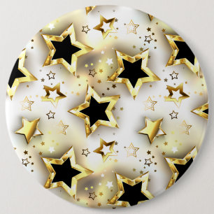 Light seamless with gold stars 6 inch round button