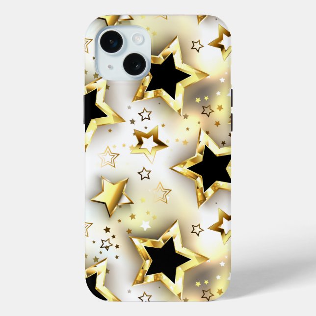 Light seamless with gold stars Case-Mate iPhone case (Back)