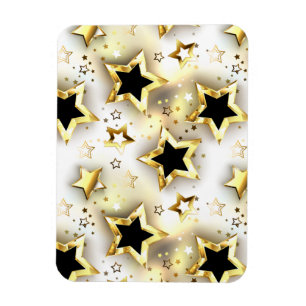 Light seamless with gold stars magnet