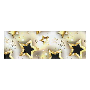 Light seamless with gold stars name tag