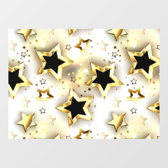 Light seamless with gold stars window cling (Sheet)