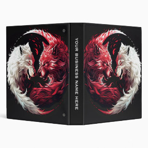 Light Shadow Wolf Spirit Animal Fantasy Binder
