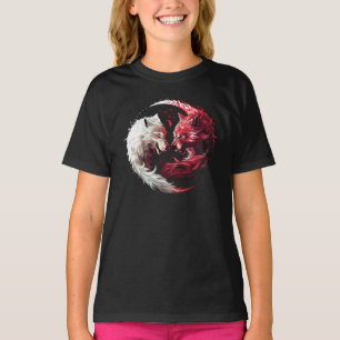Light Shadow Wolf Spirit Animal Fantasy T-Shirt