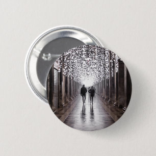 Light, shadows and symmetry - sepia 2 inch round button