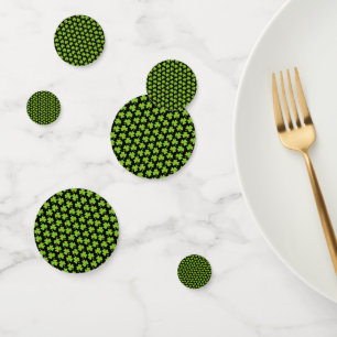 Light Shamrocks Black Confetti