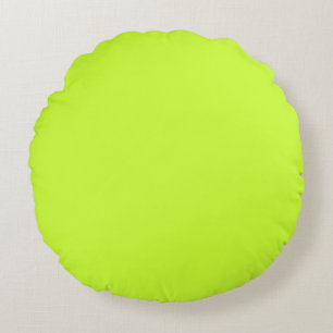 Light Sherbert Leaf Green solid plain colour Custo Round Pillow