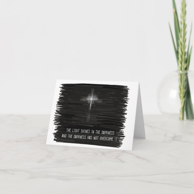 Light Shines in the Darkness Holiday Card (Front)