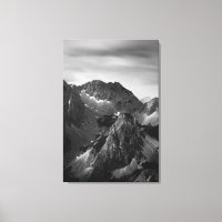Light shining on majestic mountains