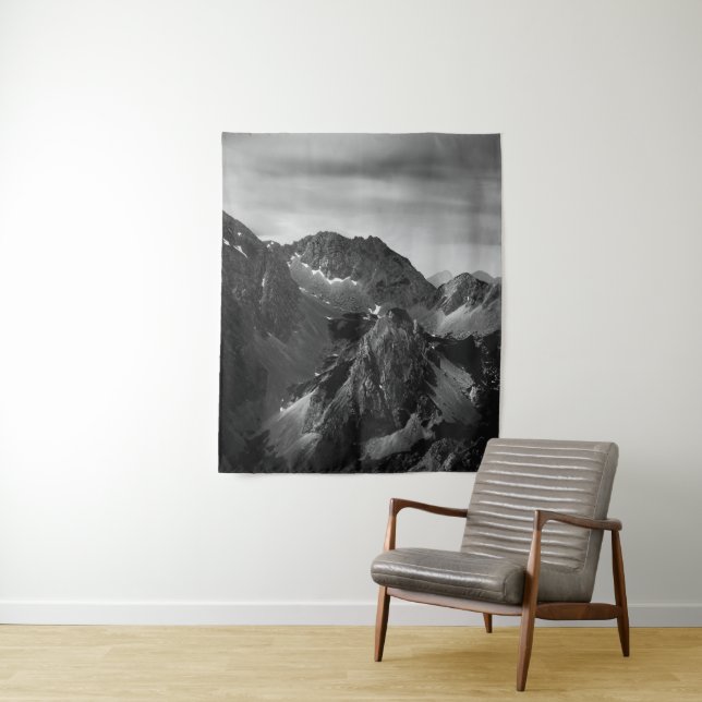 Light shining on majestic mountains tapestry (In Situ)