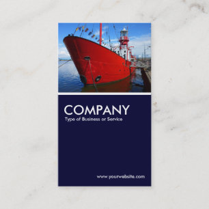 Light Ship, Cardiff Bay - Dark Navy Blue Business Card