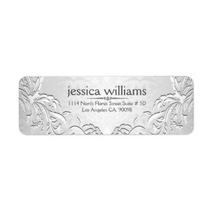 Light Silver Grey Floral Frame