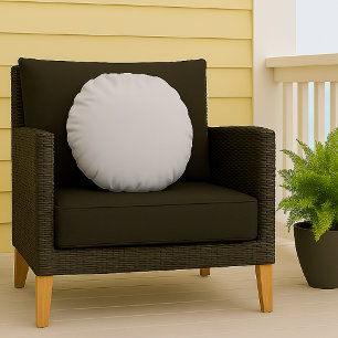 Light Silver Grey Solid Colour Plain Simple Minima Round Pillow