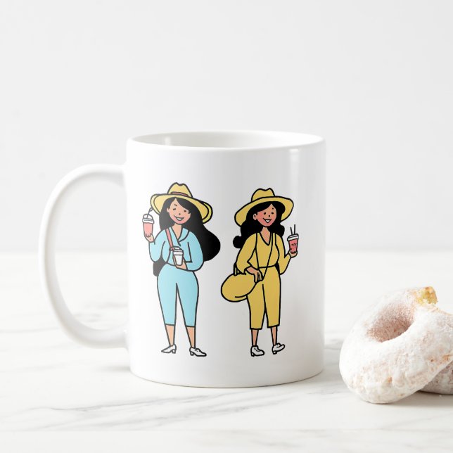 Light Skinned Coffee Mug (With Donut)