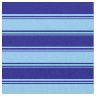 Light Sky Blue and Blue Lined/Striped Pattern Fabric