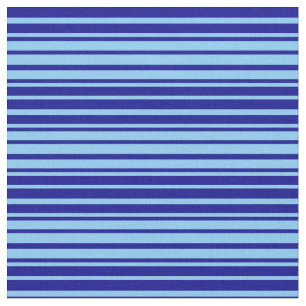 Light Sky Blue and Dark Blue Pattern of Stripes Fabric