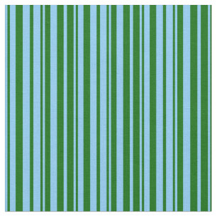 Light Sky Blue and Dark Green Coloured Pattern Fabric