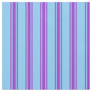 Light Sky Blue and Dark Orchid Coloured Pattern Fabric