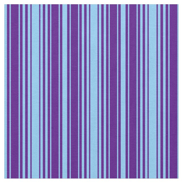 Light Sky Blue and Indigo Coloured Pattern Fabric (Close Up)