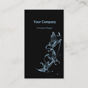 Light Sky Blue Butterflies Business Card