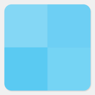 Light Sky Blue Geometric Squares Party Square Sticker