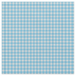 Light Sky Blue Gingham Check Pattern Fabric