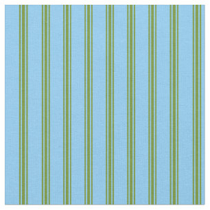 Light Sky Blue & Green Coloured Pattern Fabric