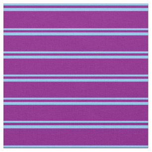 Light Sky Blue & Purple Colored Pattern Fabric