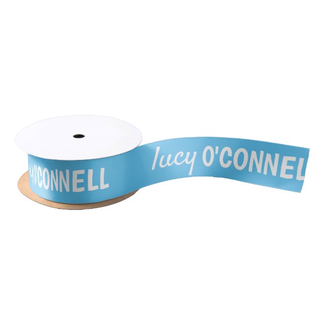 Light Sky Blue Satin Ribbon - Personalized Ribbon (Spool)