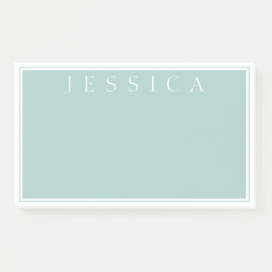 Light Slate Blue Grey   Your Name Post-it Notes